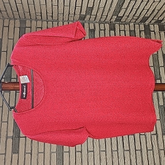 Sag Harbor Stretch Dress Shirt, Red Sz M - Picture 1 of 7